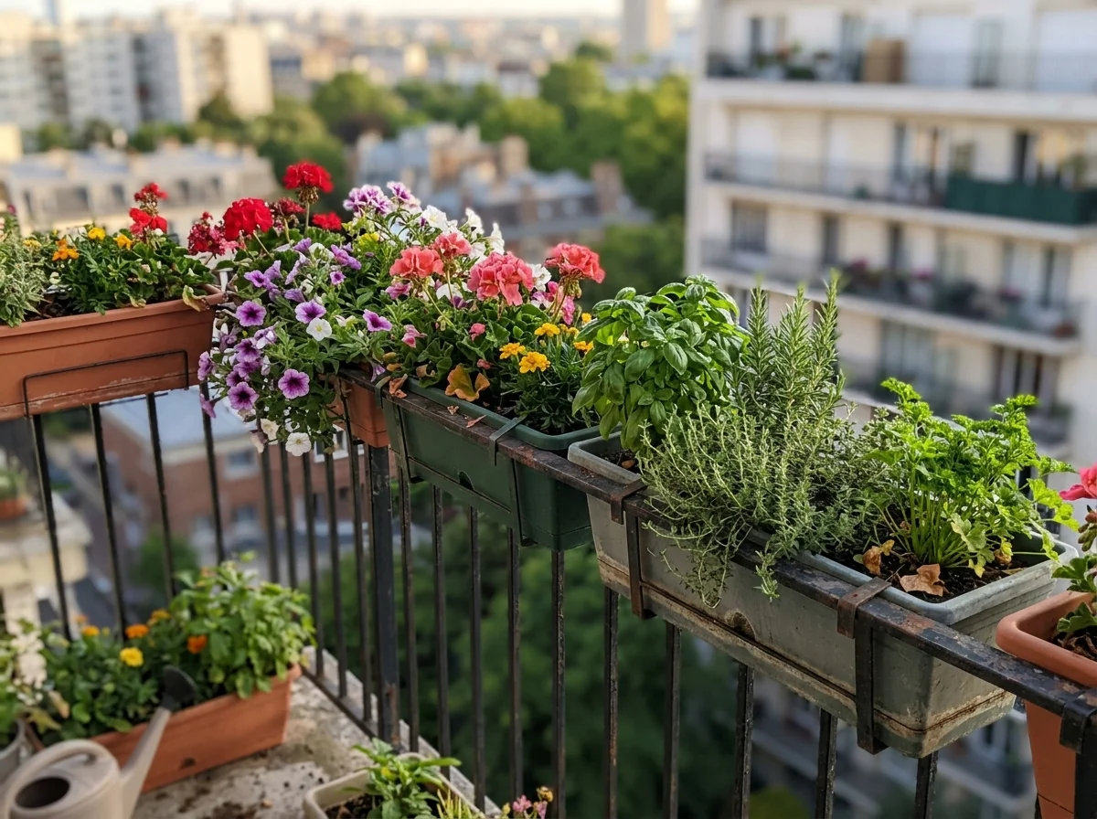 5. Balcony Railing Planters