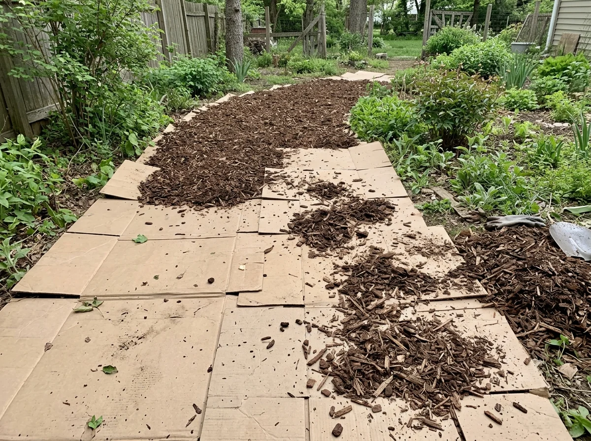 7. Cardboard Sheet Mulch Weed Barrier
