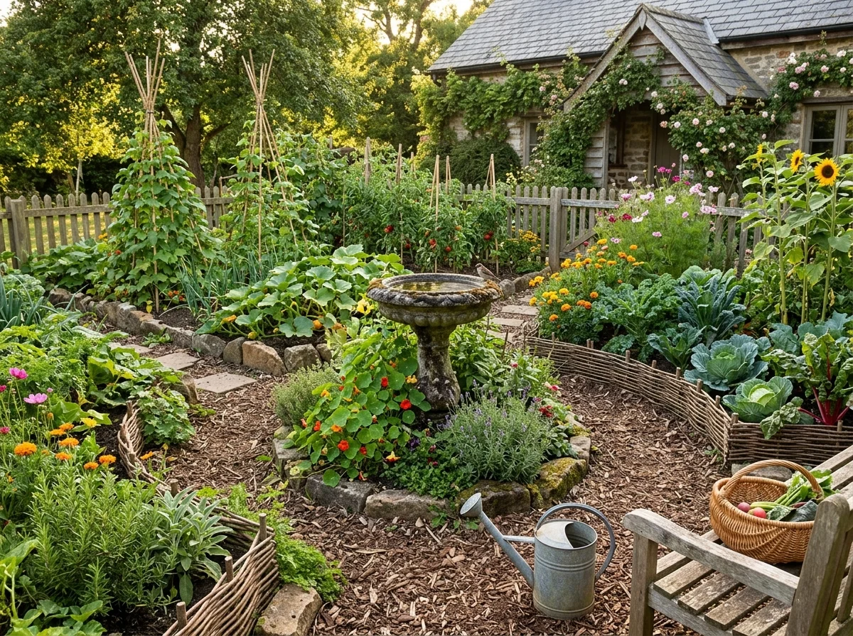 11. Choose an Informal Cottage-Style Layout for a Looser Feel