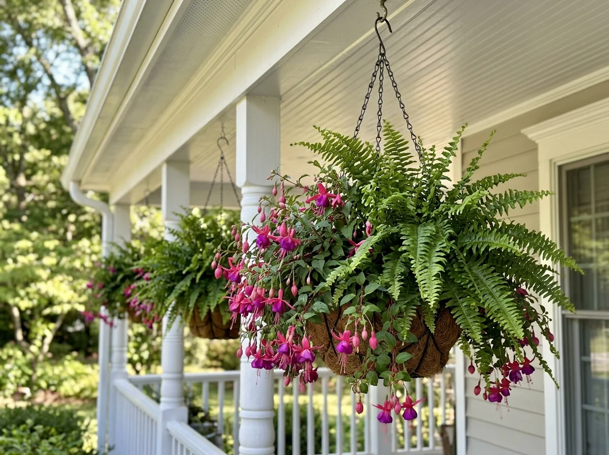 3. Hanging Baskets on the Porch