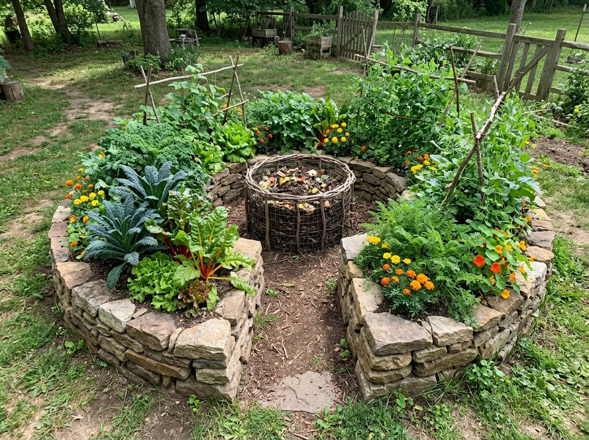 2. A Keyhole Garden Bed
