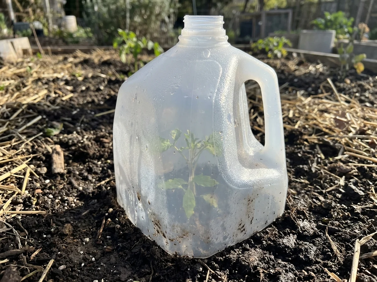 3. Milk Jug Mini Greenhouse Cloches