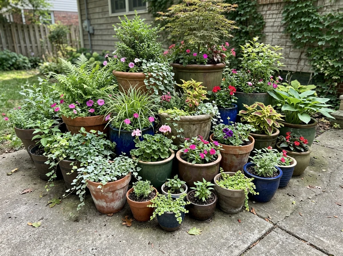 9. Mixed Container Patio Cluster