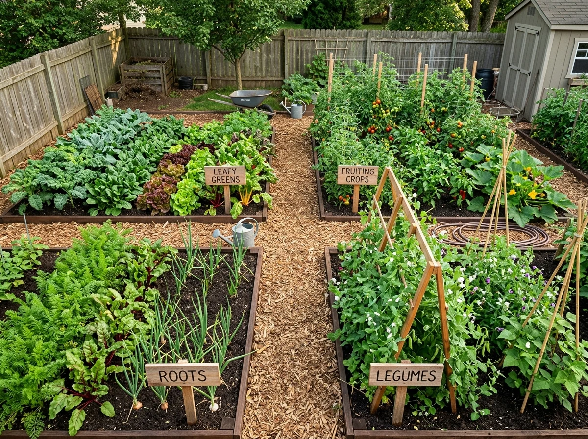 8. Plan Four Crop Rotation Zones From Day One