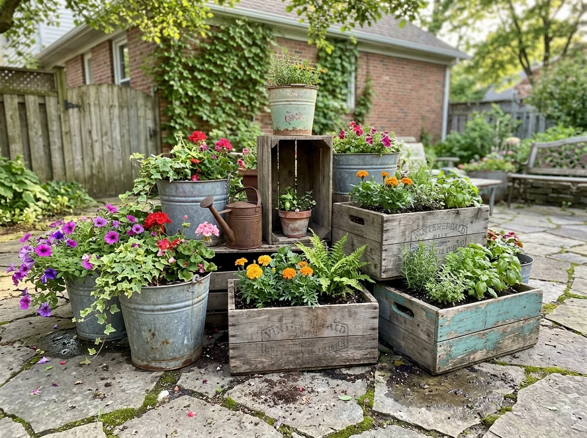 14. Repurposed Container Garden