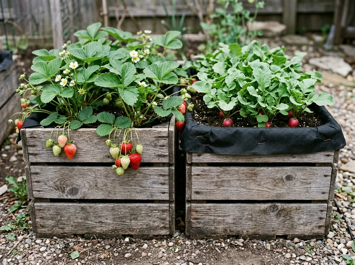 4. Repurposed Wooden Crate Planters
