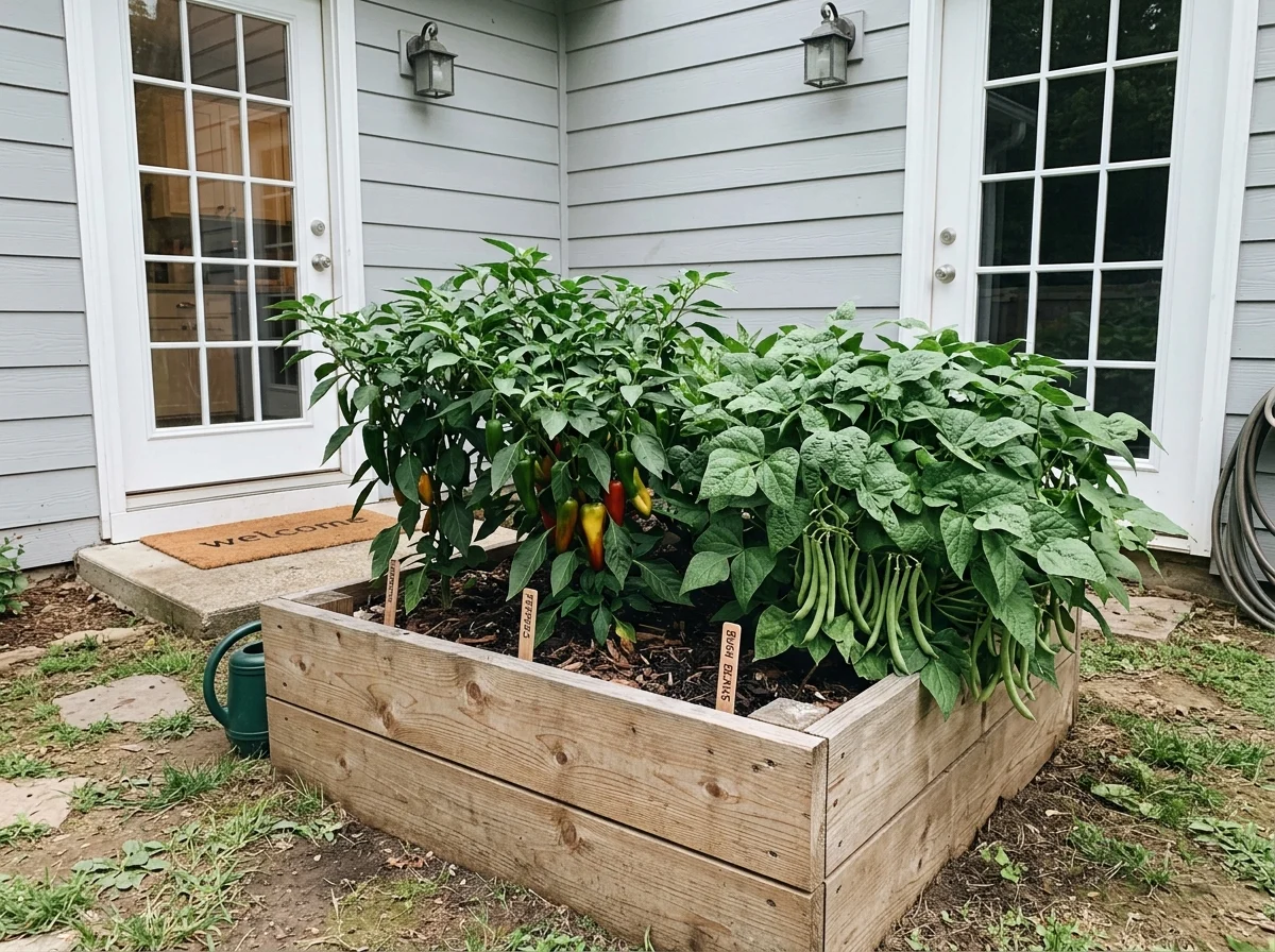 8. Small Raised Bed Near the Kitchen Door