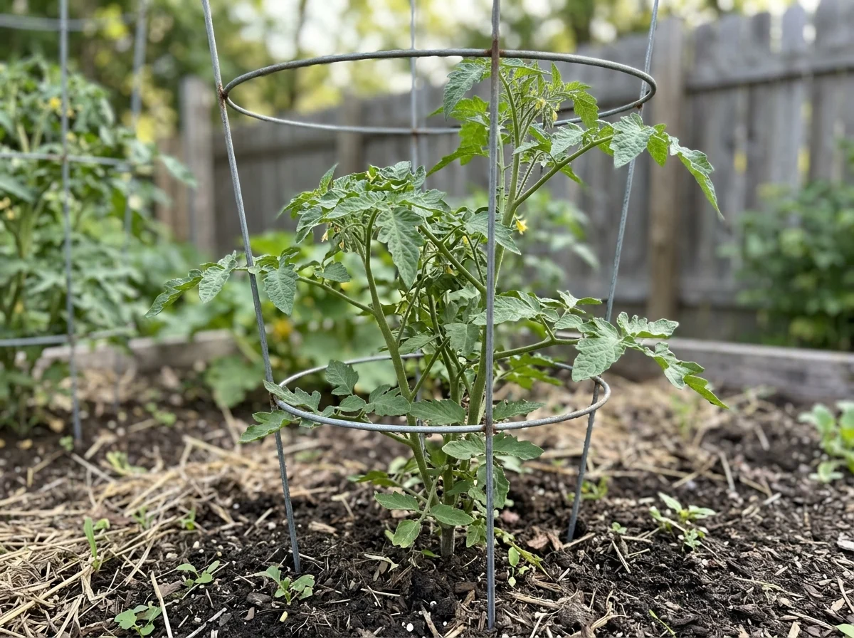 9. Stake or Cage Plants Early