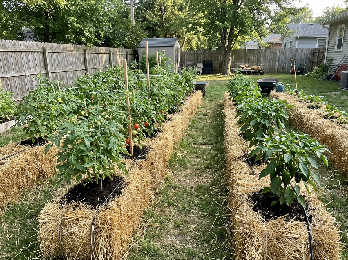 15. Straw Bale Garden Rows