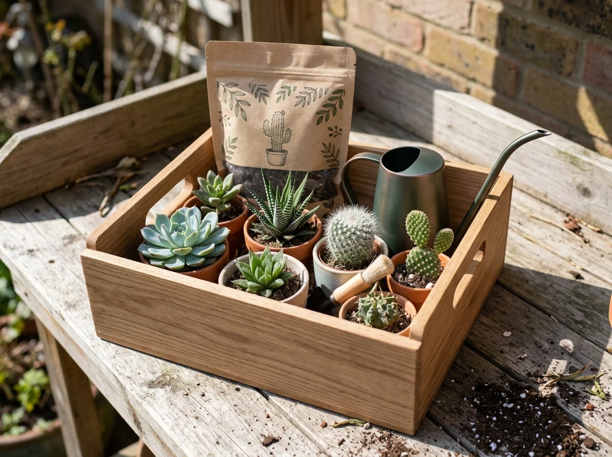 6. Succulent and Cactus Basket