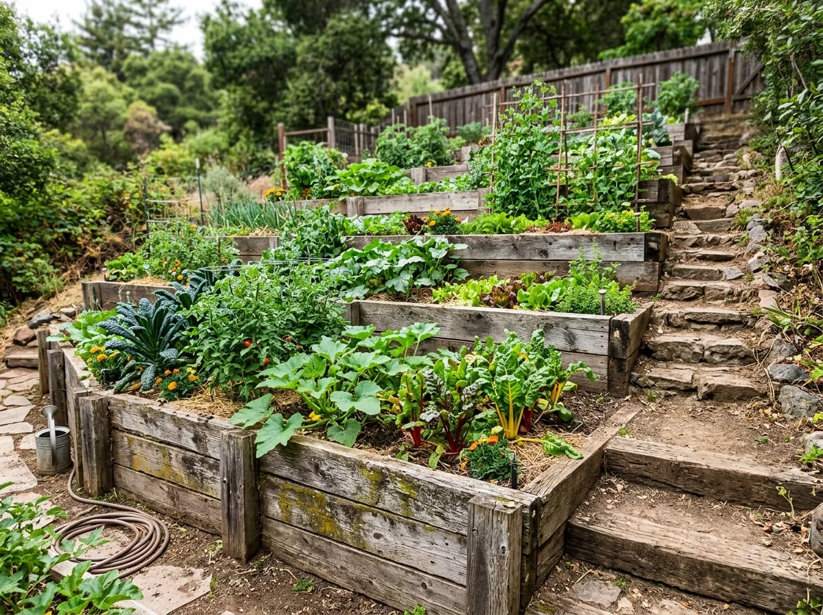 16. Terraced Hillside Beds