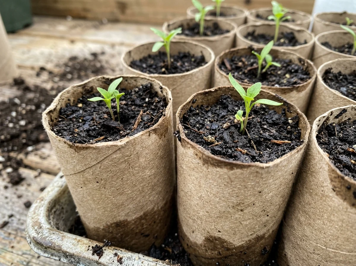 2. Toilet Paper Roll Seedling Tubes