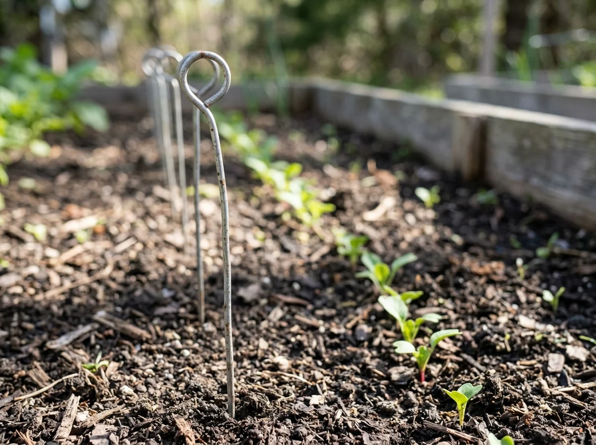 18. Wire Coat Hanger Row Markers