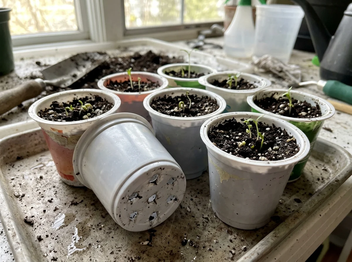 9. Yogurt Cup Soil Blockers