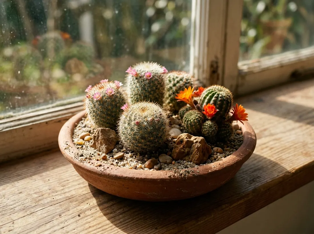 Cactus Dish Garden for a Sunny Windowsill