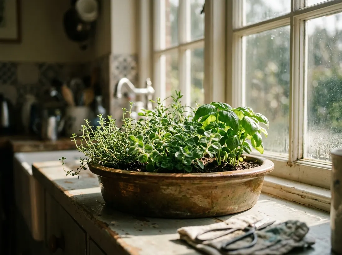 Mini Herb Dish Garden for the Kitchen