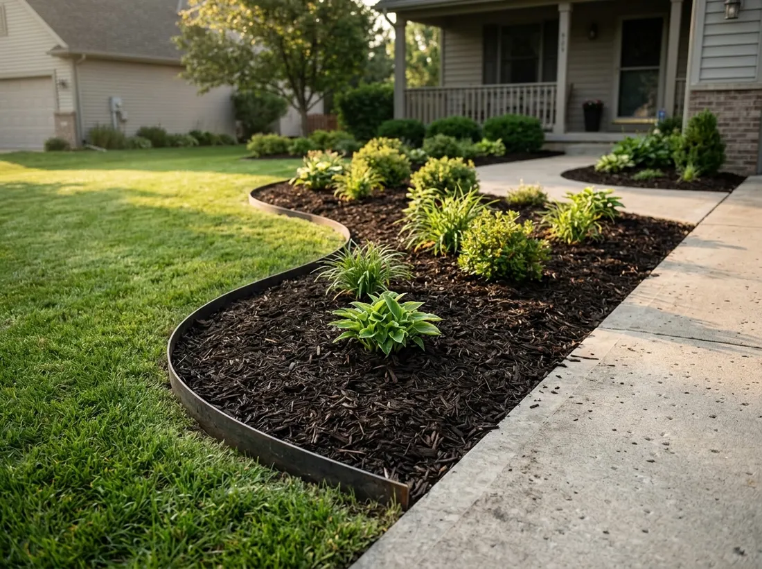 Swap Lawn Edges for Mulched Borders