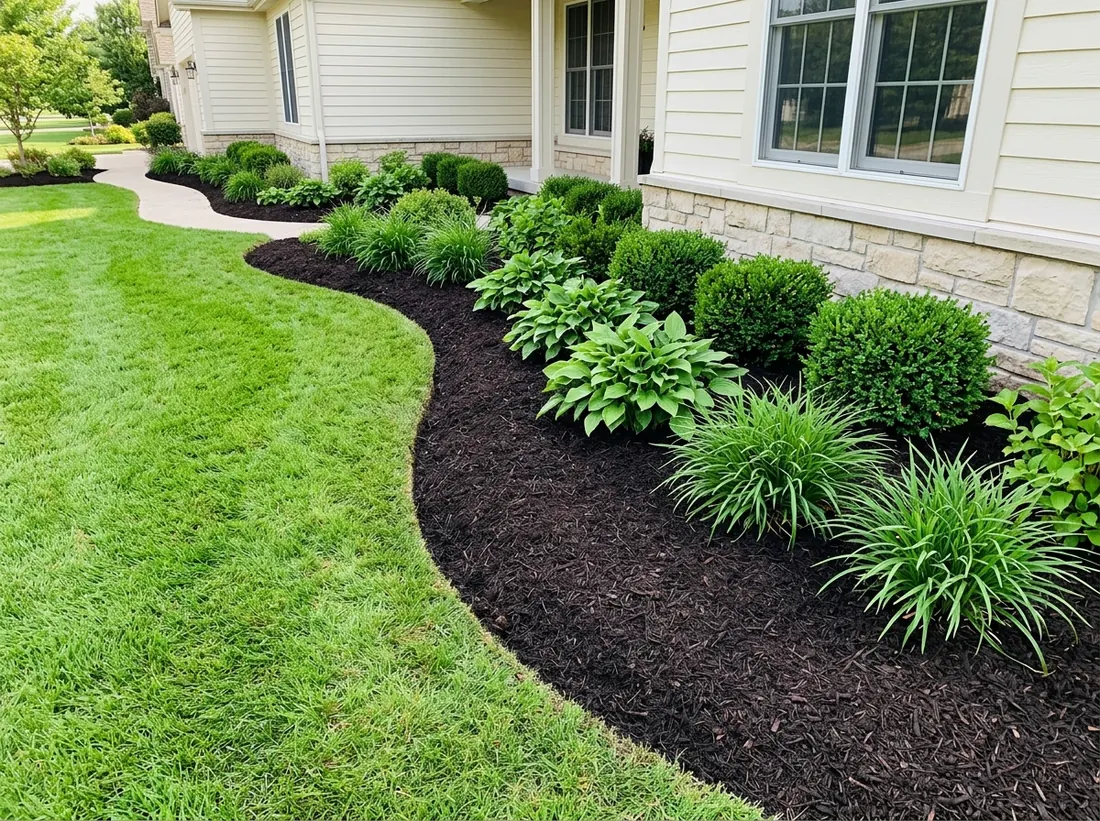 A Two-Tone Mulch Border