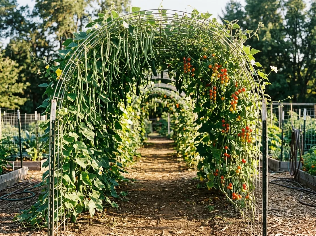 Add a Trellis Row for Vining Crops