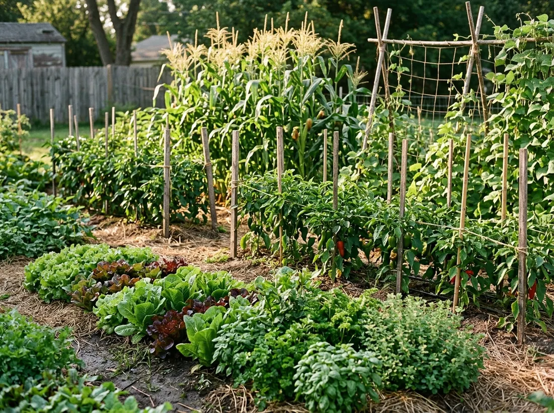 Stagger Tall Crops to Avoid Shading Shorter Ones