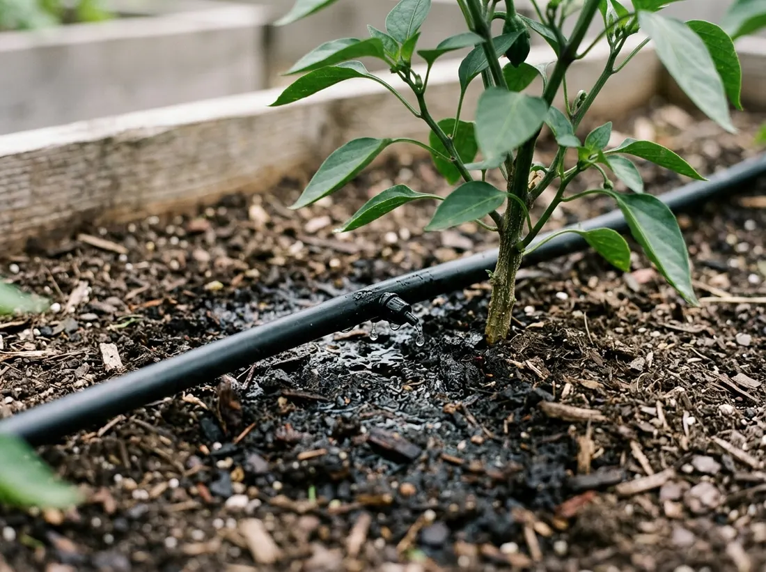 Add a Drip Irrigation Line Down Each Bed