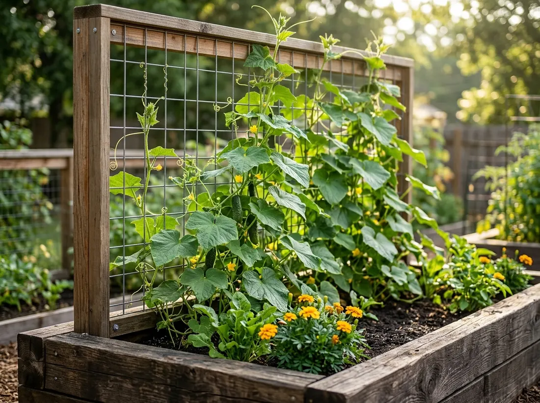Add a Trellis Along the North Side of a Bed