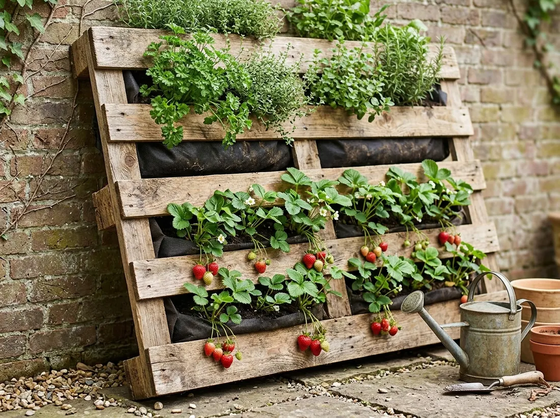 Stack Crates or Pallets for a DIY Vertical Garden