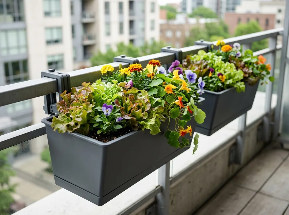 Use Rail Planters on a Balcony Railing