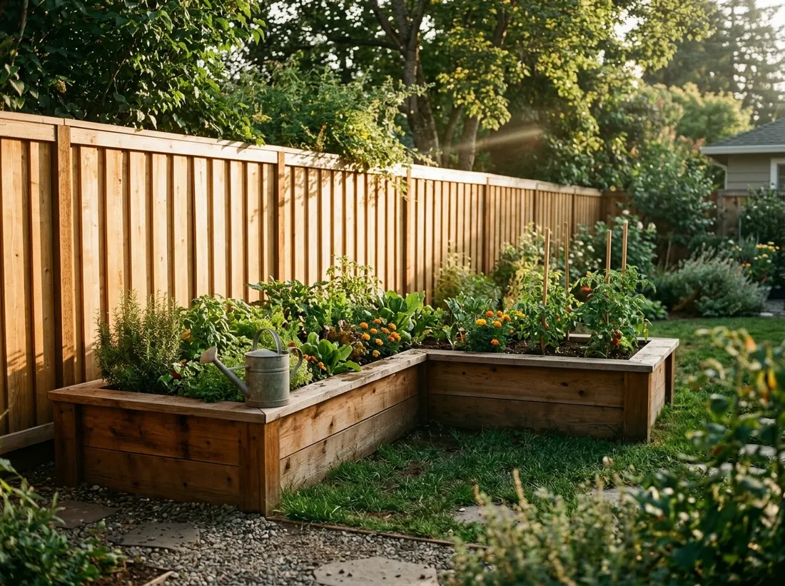 Build an L-Shaped Layout Along a Fence Line