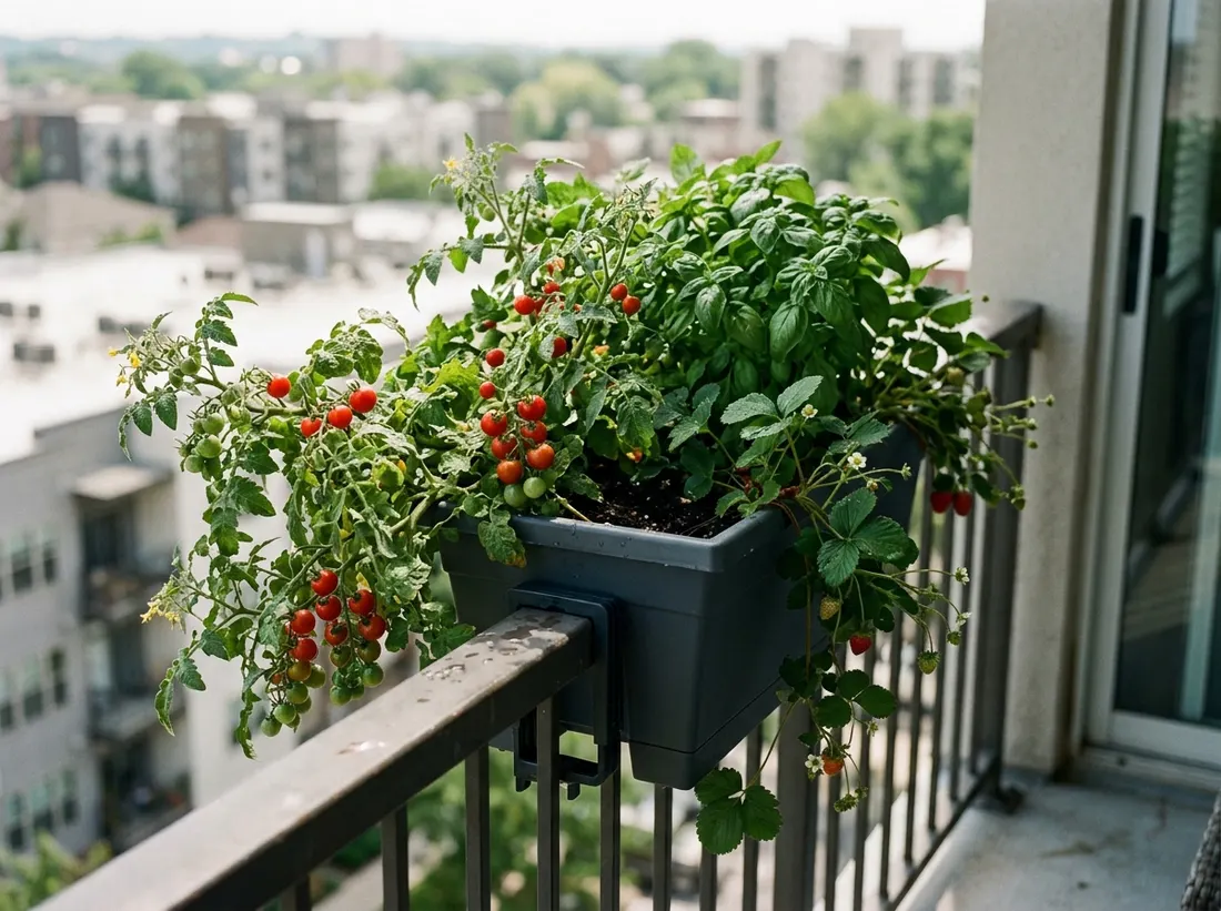 Grow Vertically on a Balcony Railing