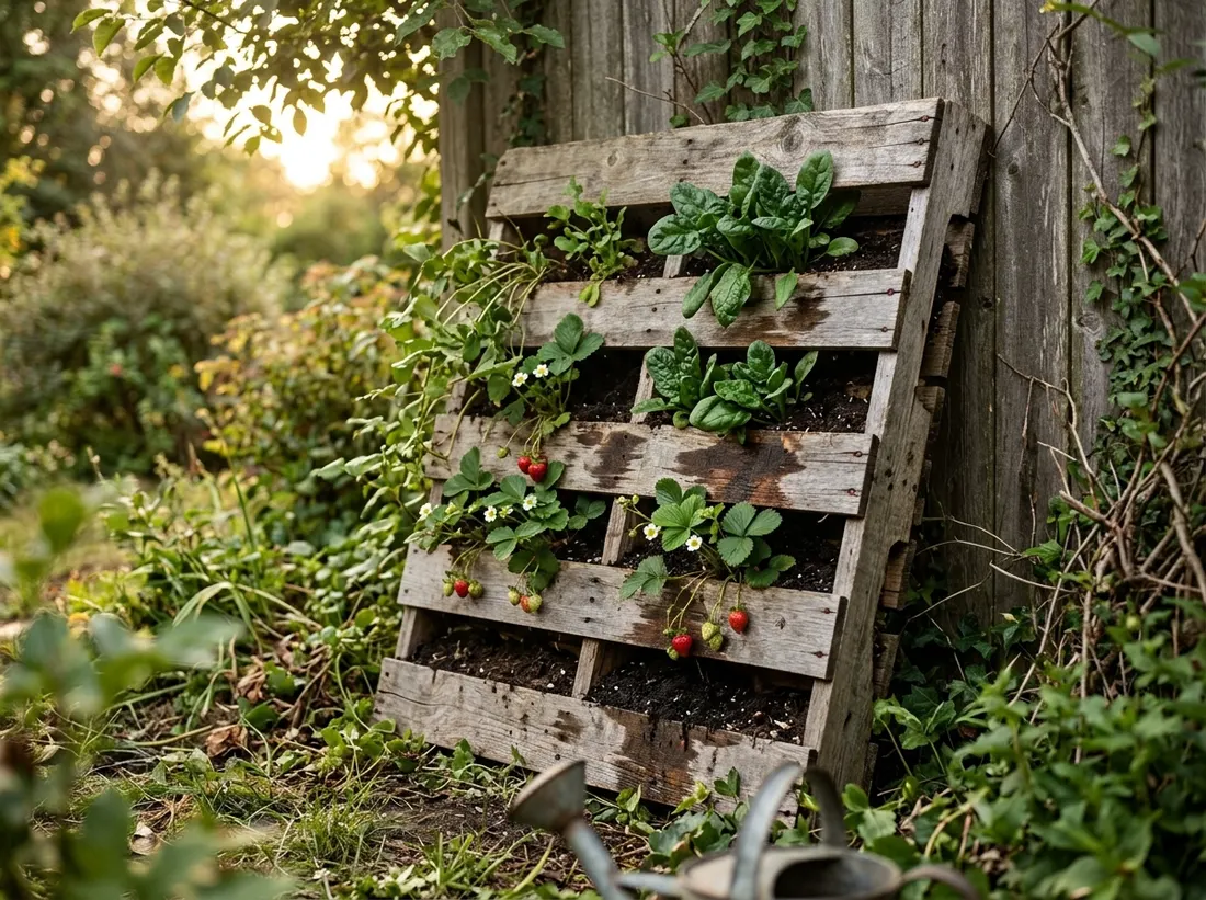 Repurposed Pallet Gardens