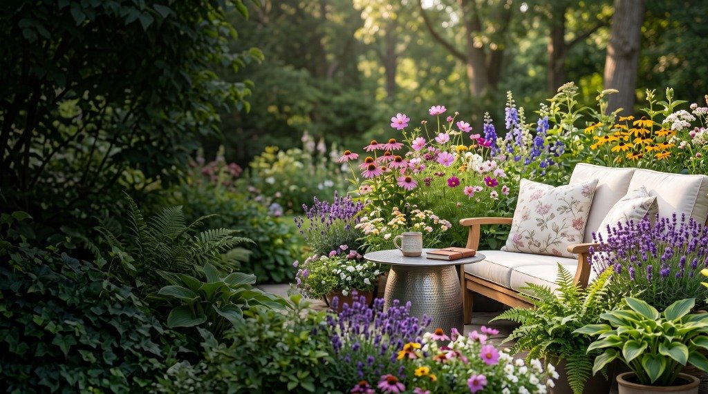 Beautiful lush garden